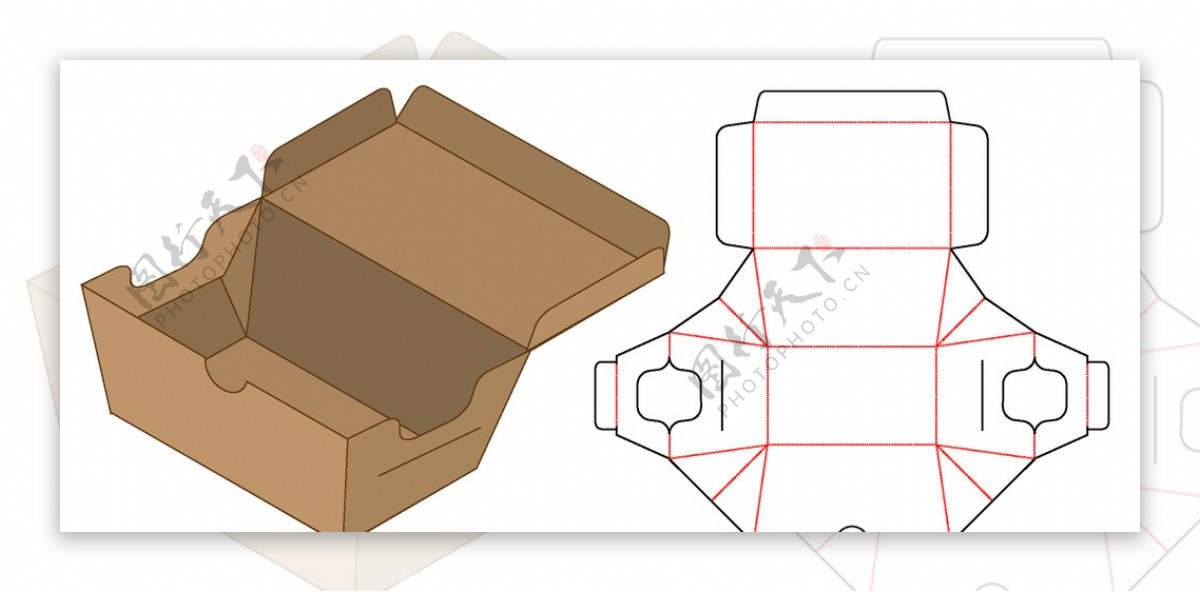 纸质包装盒刀模设计图