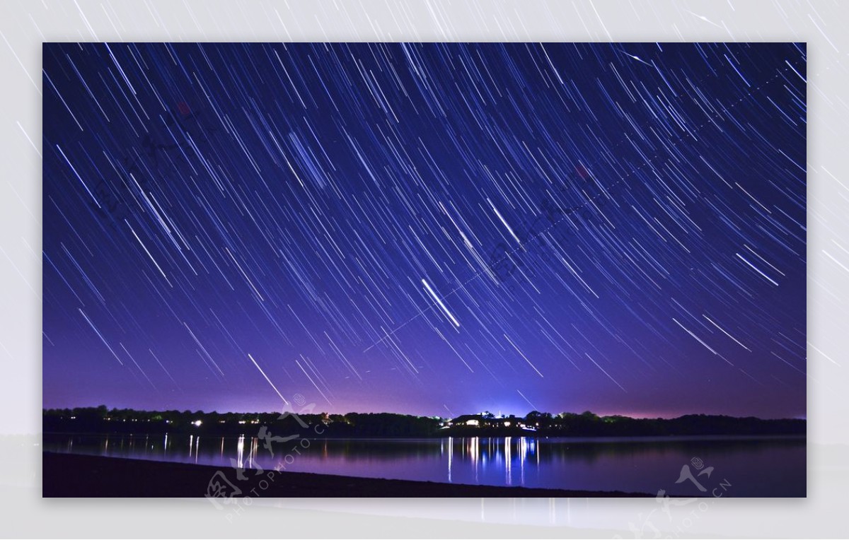 夜晚星空轨迹