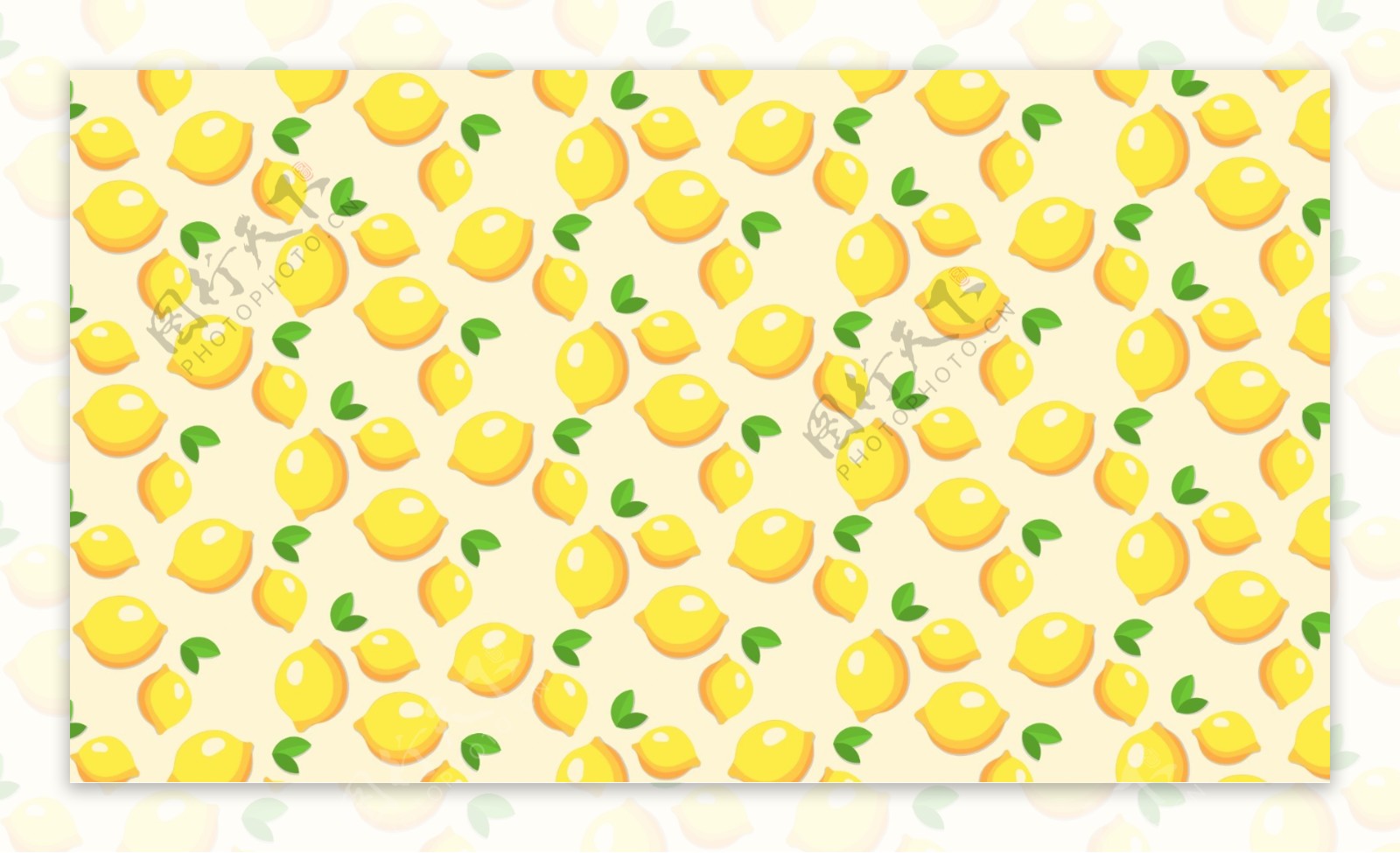 柠檬背景插图