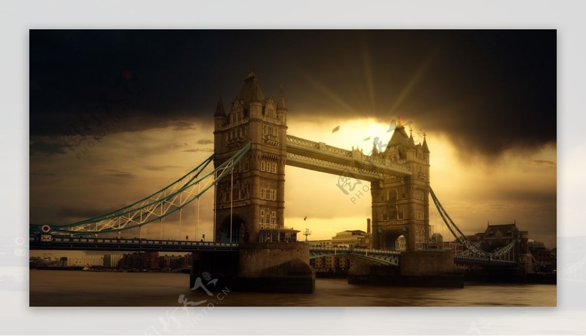 伦敦大桥河流天空风景