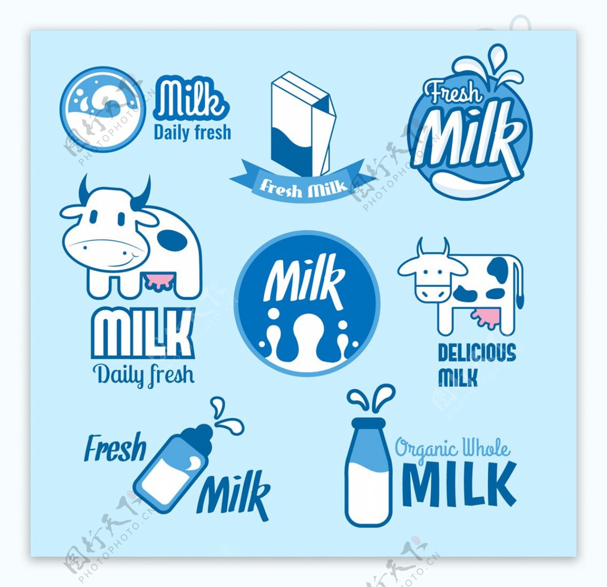 牛奶logo标志设计