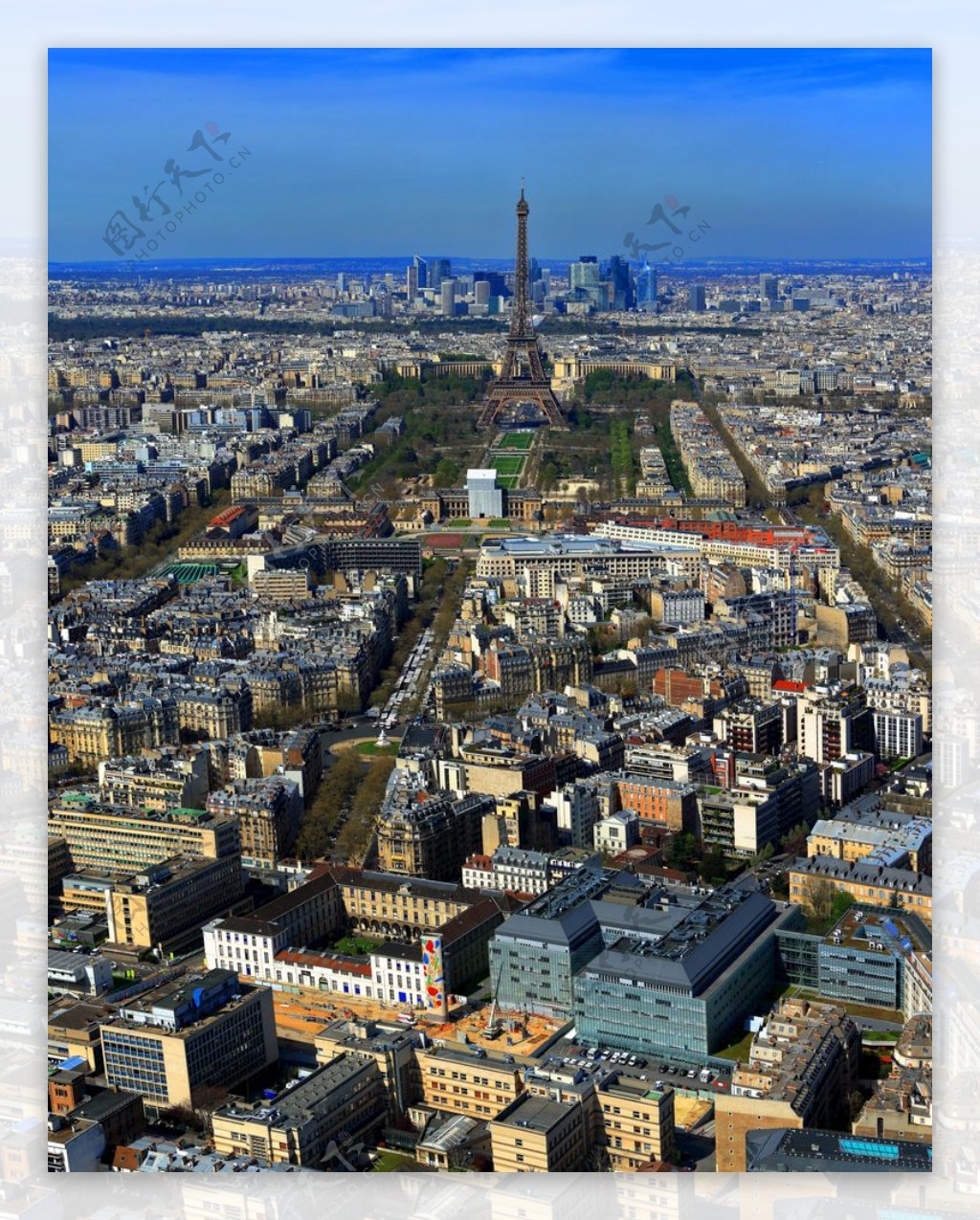 俯瞰巴黎全景照片