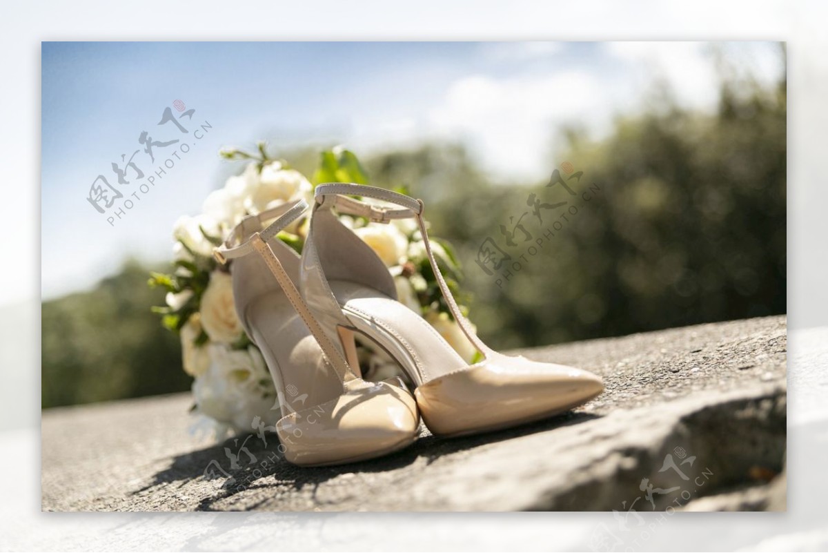 婚礼花束高跟鞋