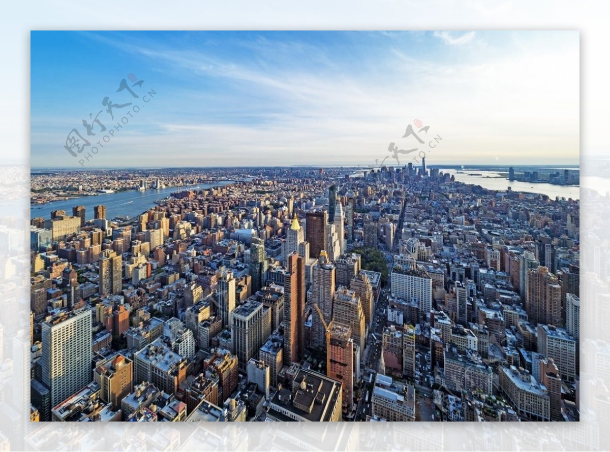 城市俯拍美国纽约