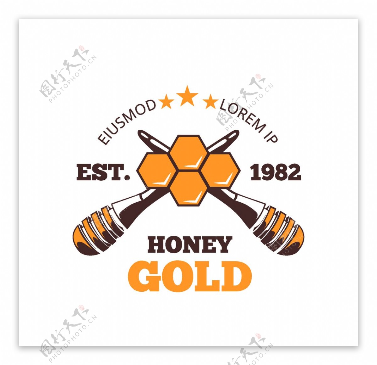 蜂蜜卡片标志