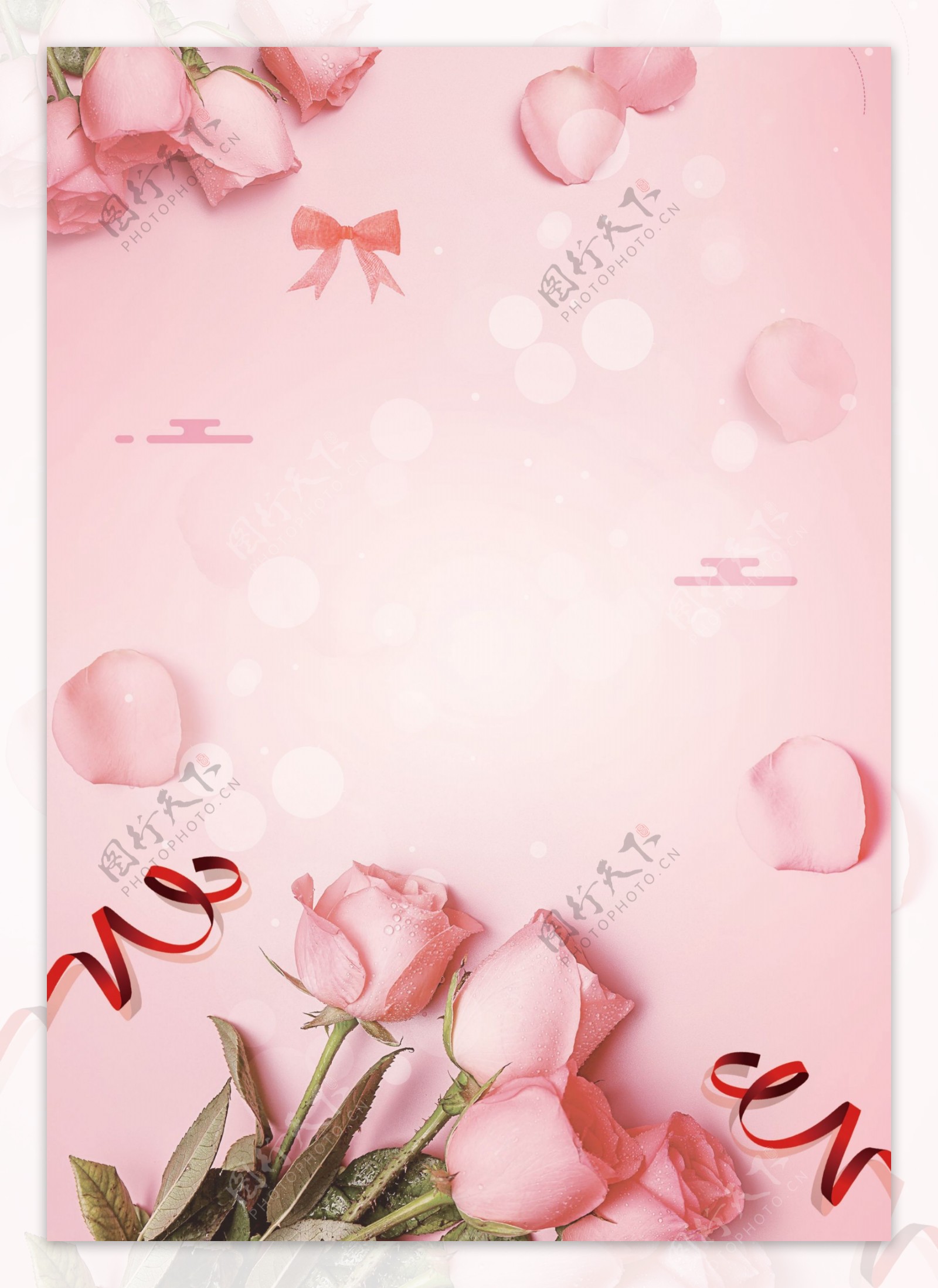 情人节520玫瑰背景图