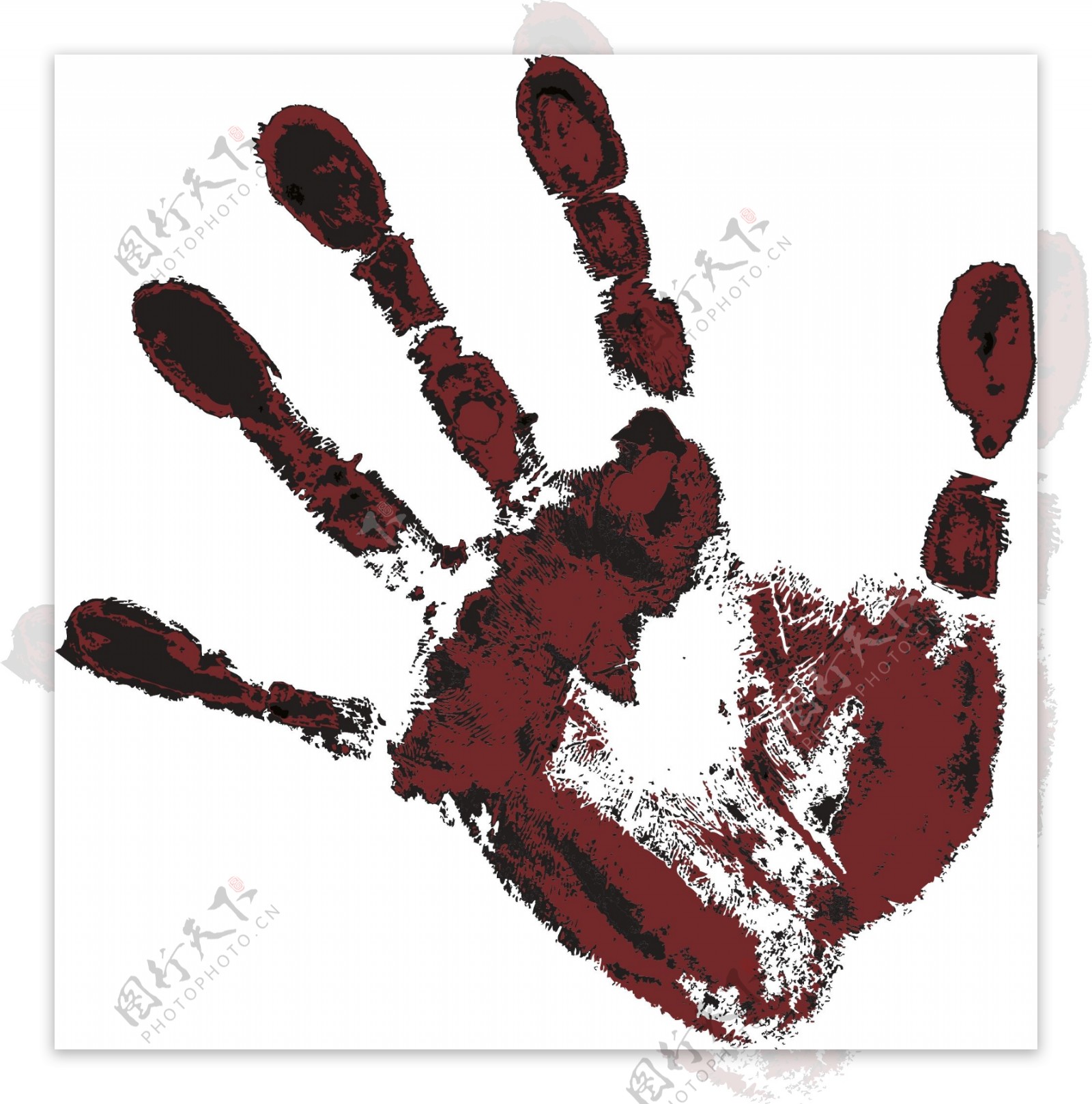 红色恐怖手掌血图片素材免费下载 - 觅知网