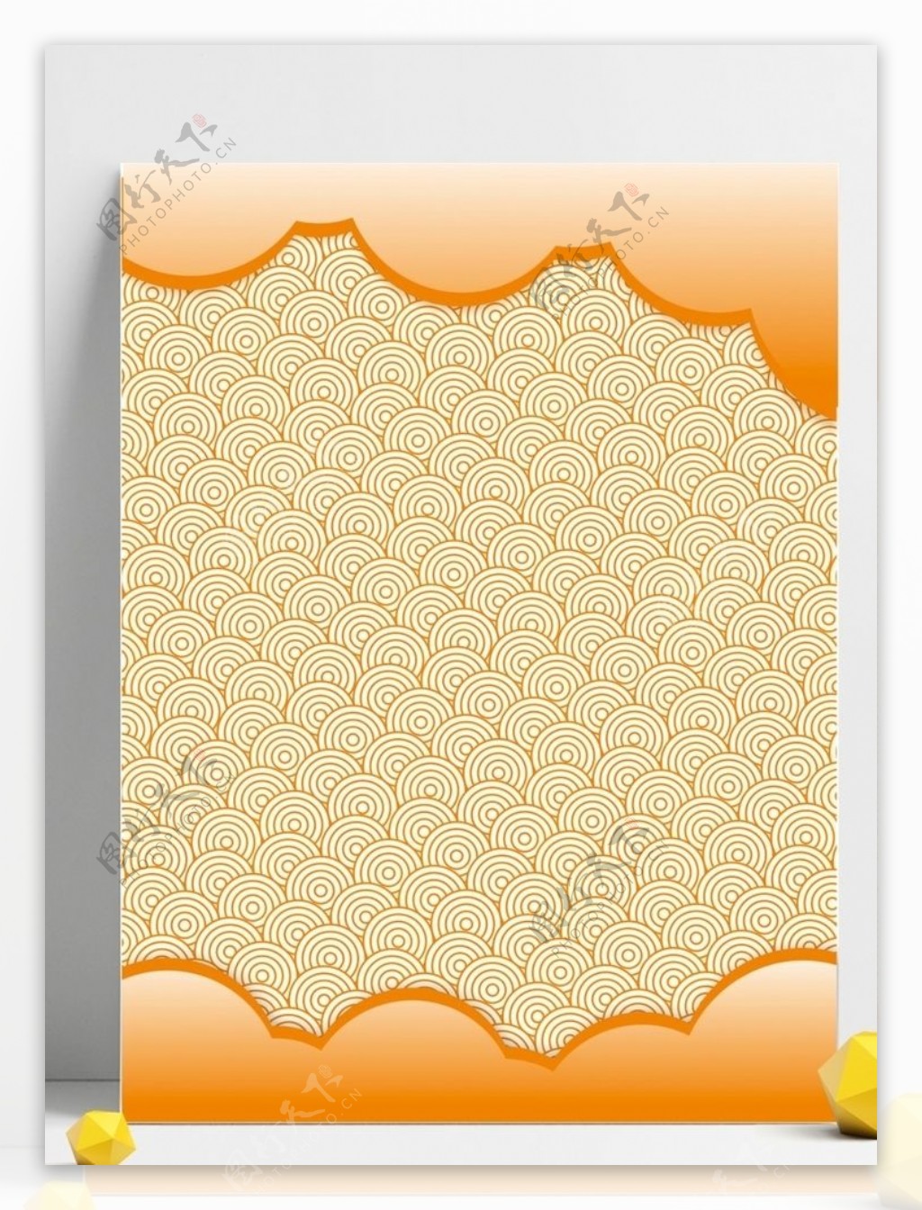 橙色背景欧式素材海报