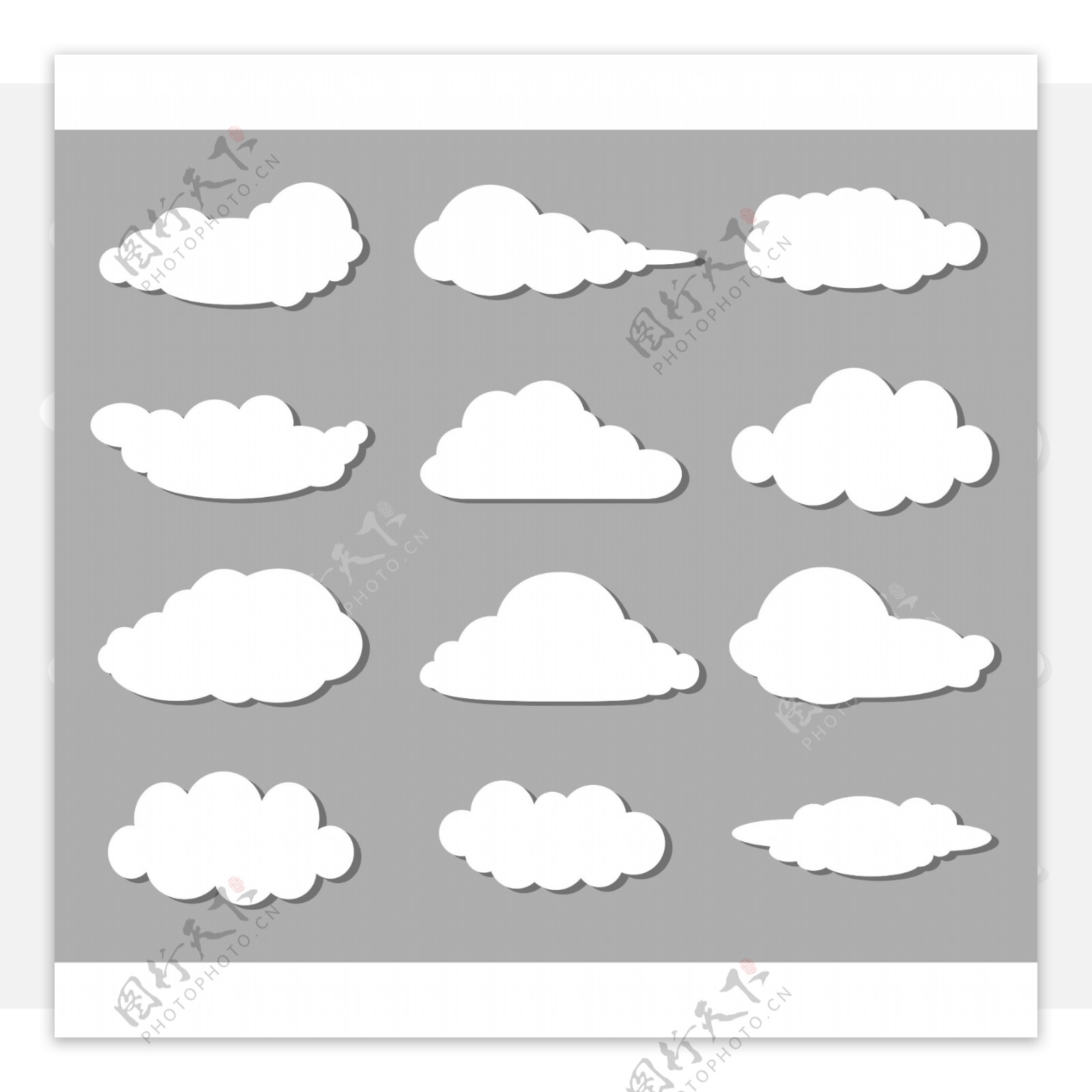 卡通云图标矢量云图标云朵素材