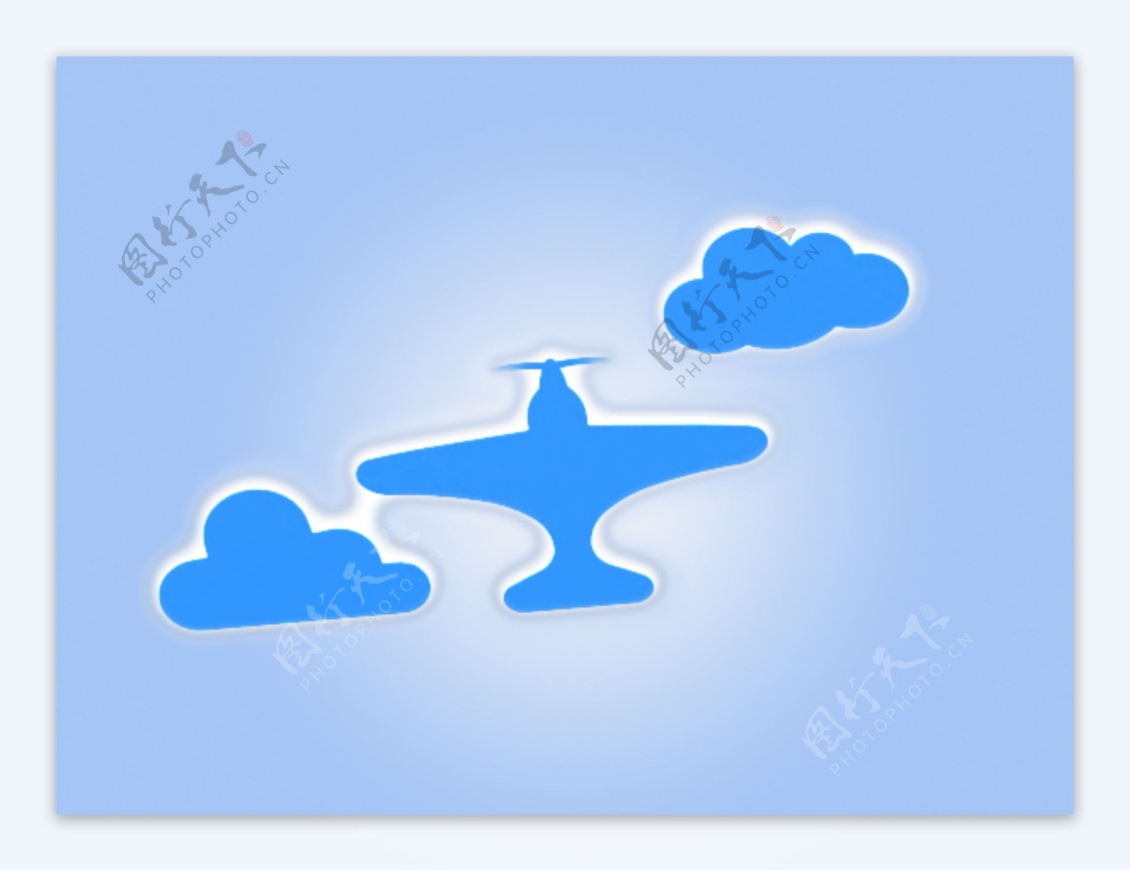 飞机云朵蓝天白云