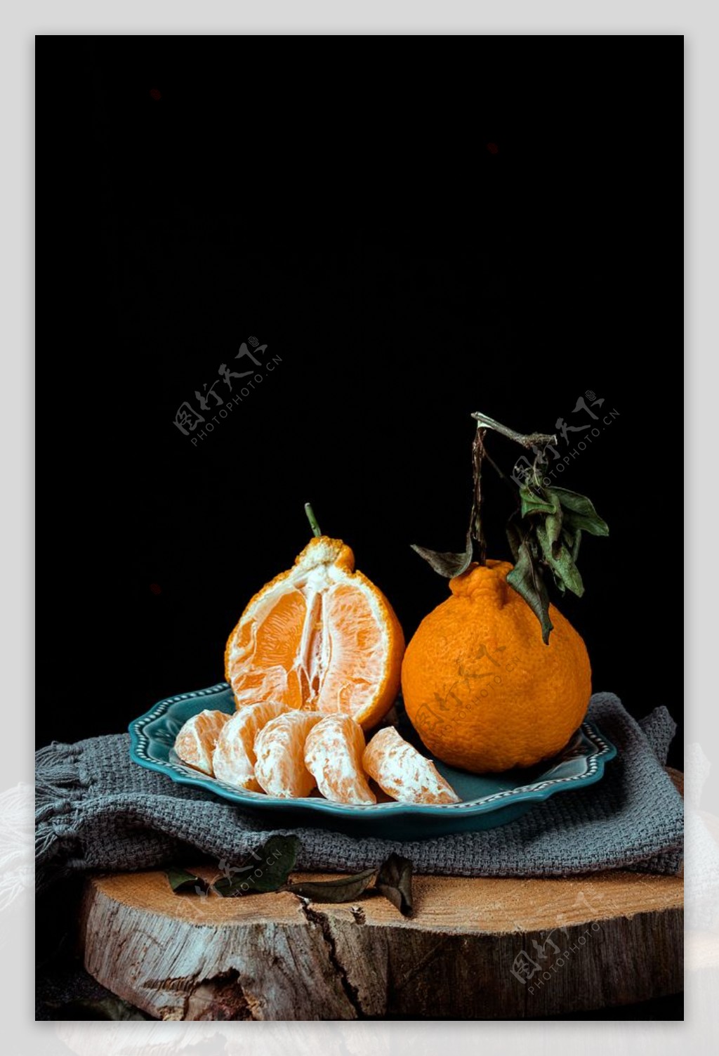 丑橘水果新鲜夏季背景素材