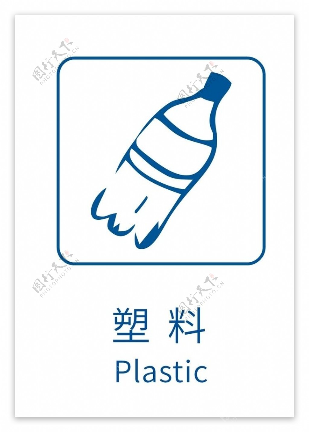生活垃圾分类标志塑料