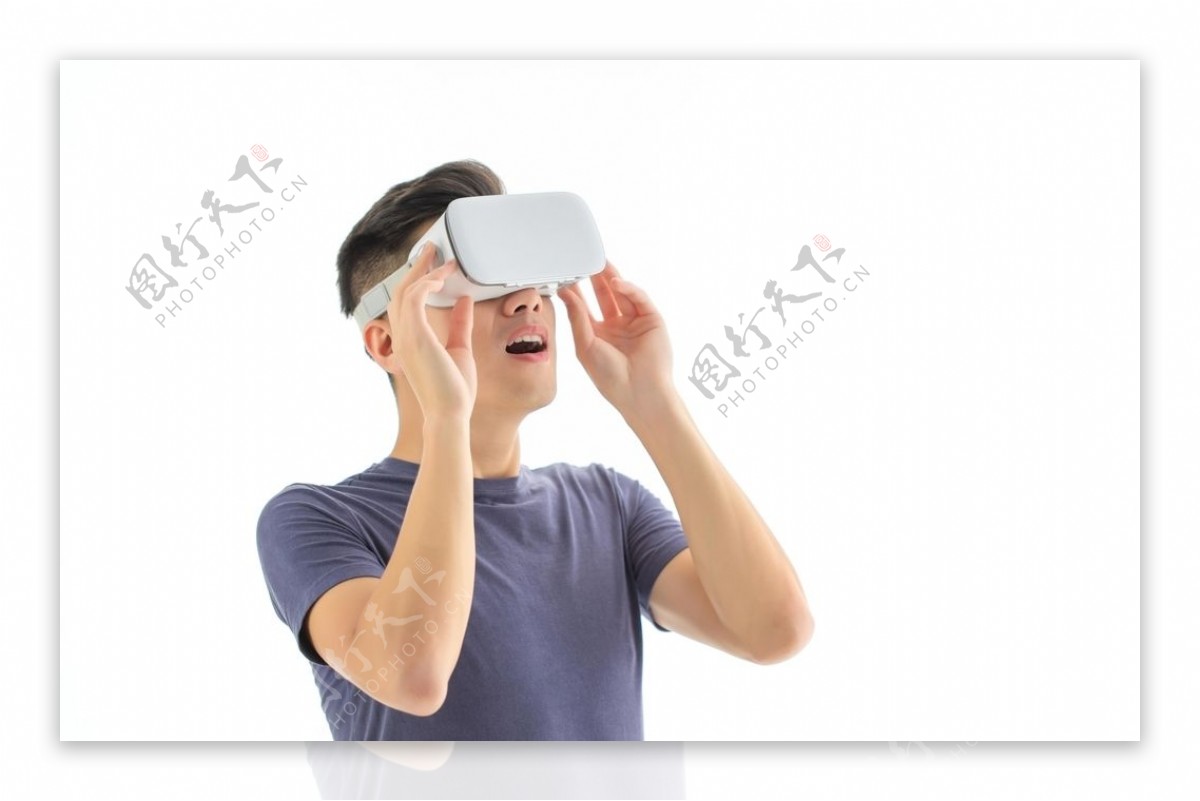 VR科技人物游戏未来体验素材