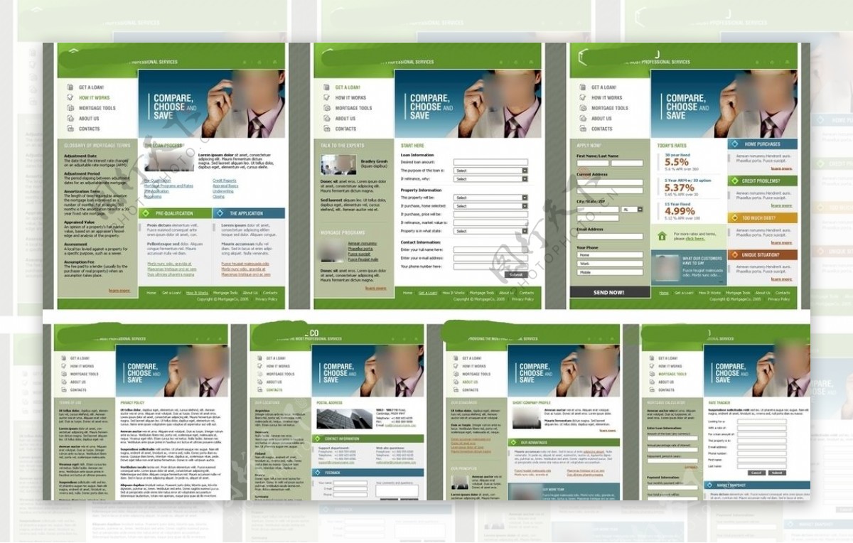 绿色金融企业网站模板
