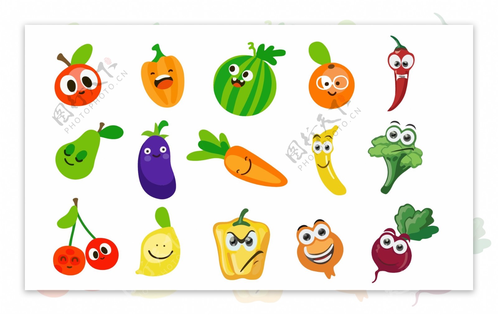 蔬菜水果卡通可爱