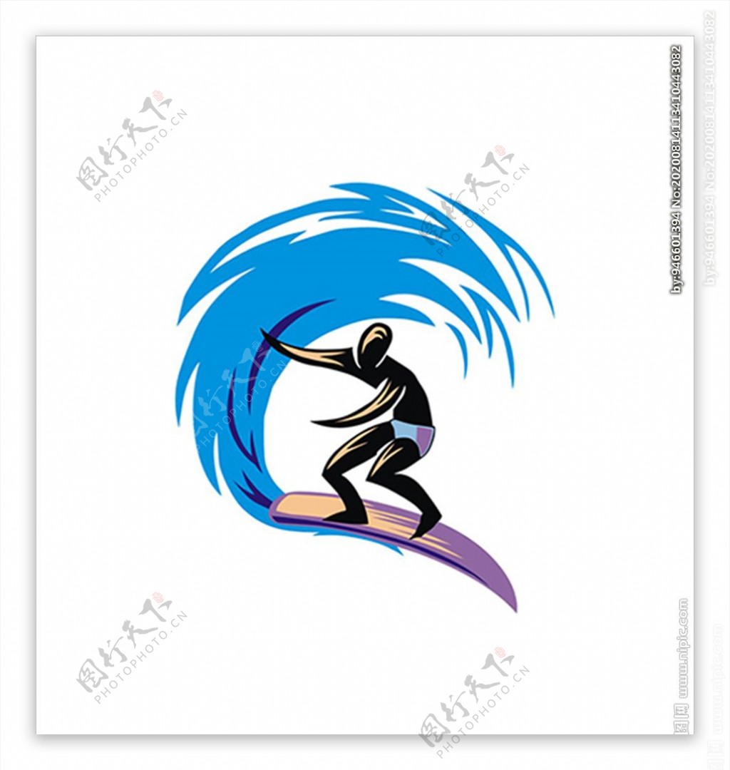卡通冲浪运动男子海报设计图__广告设计_广告设计_设计图库_昵图网nipic.com