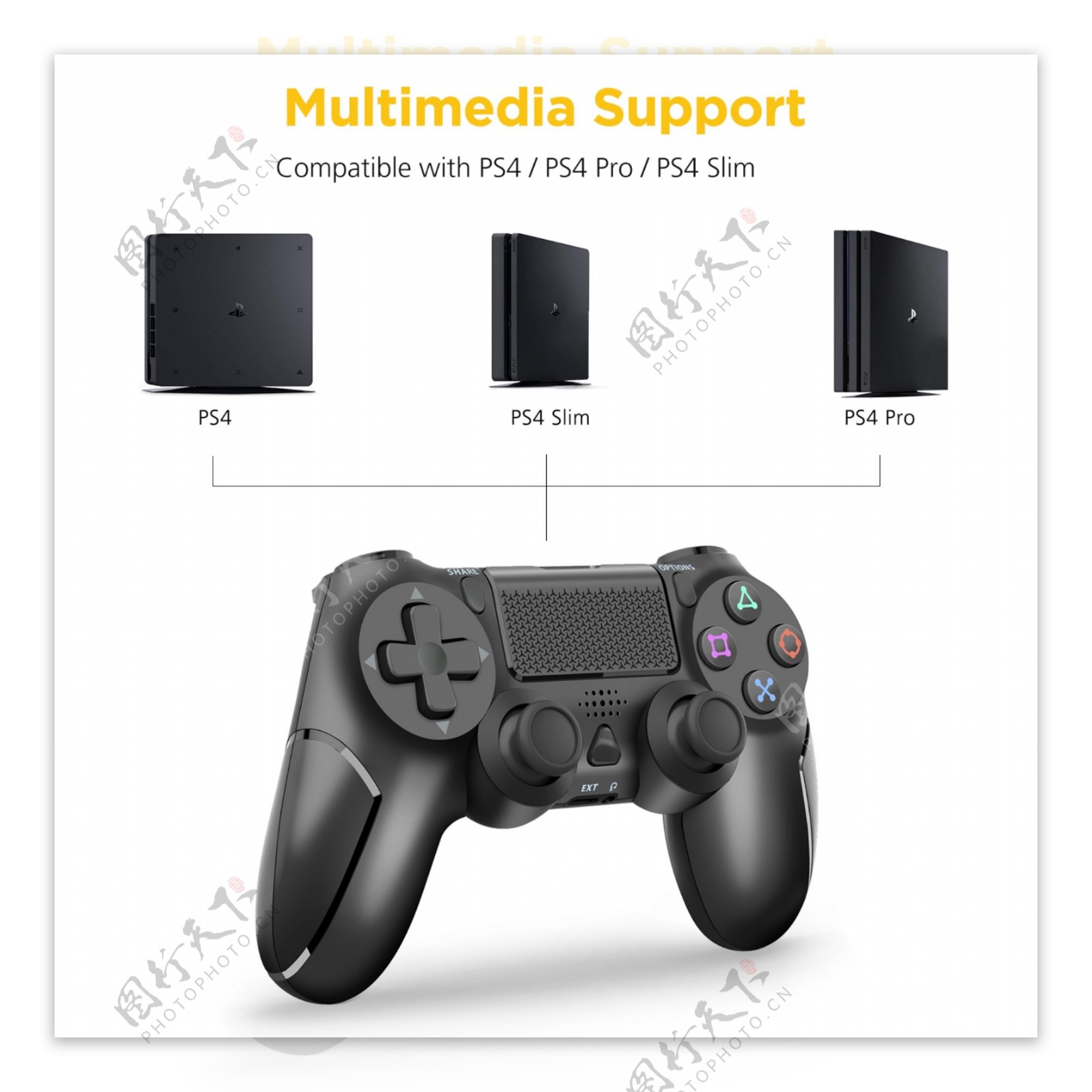PS4手柄黑色支持的类型