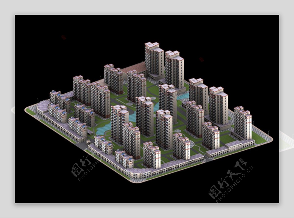 高档小区建筑模型
