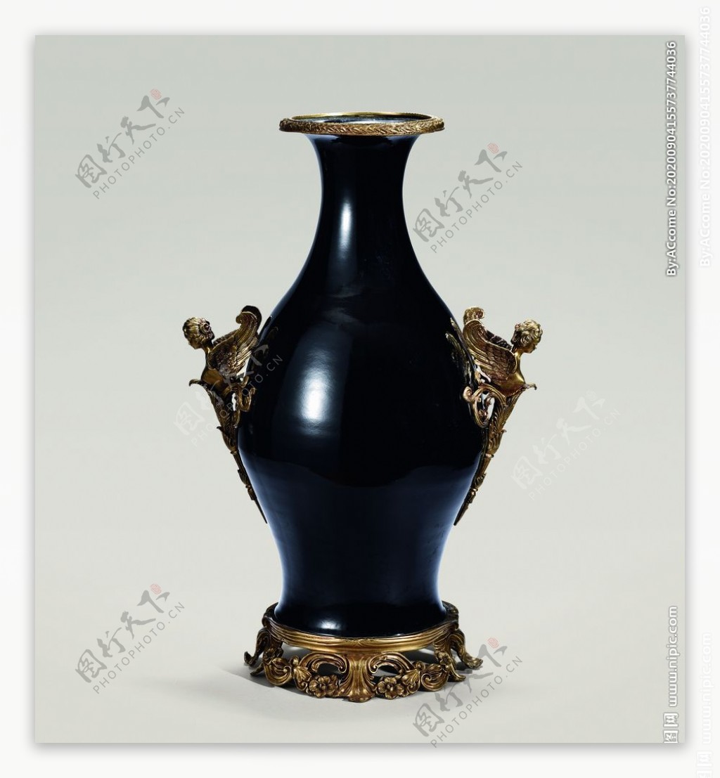 黑油西洋鎏金橄榄瓶