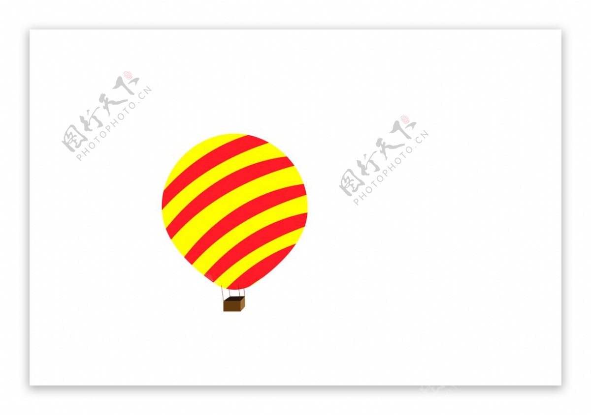 卡通热气球可更改颜色源文件