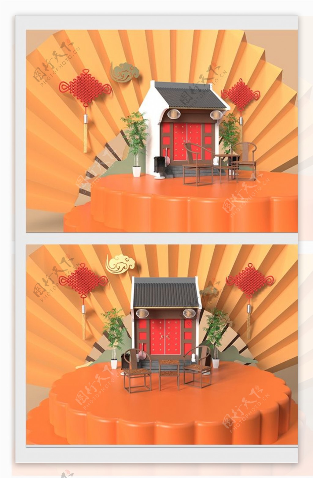 3D中秋节月饼图片