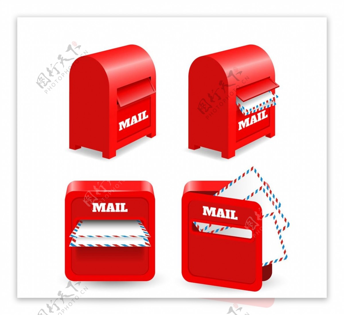 红色信箱设计图片