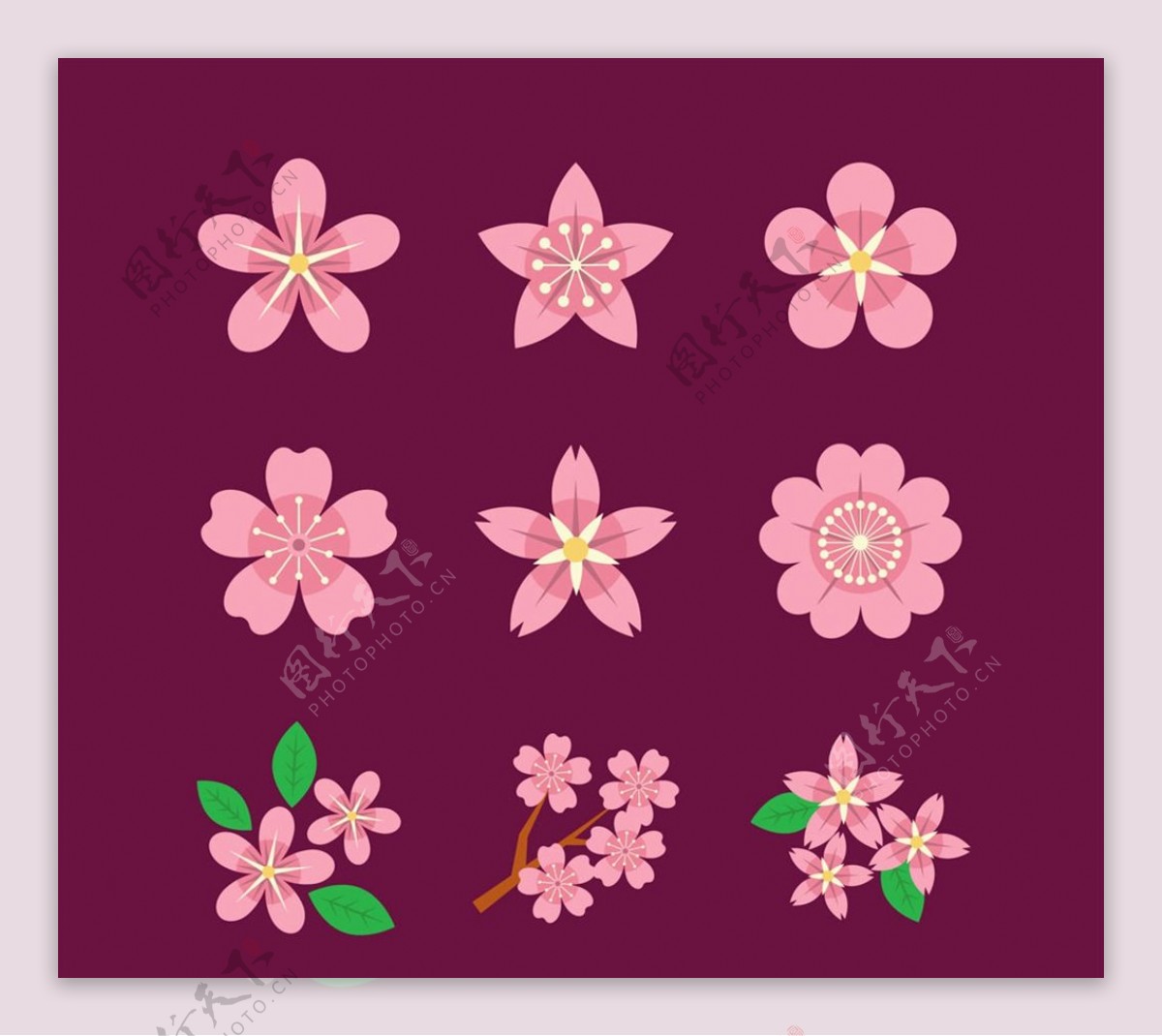 粉色樱花图标图片