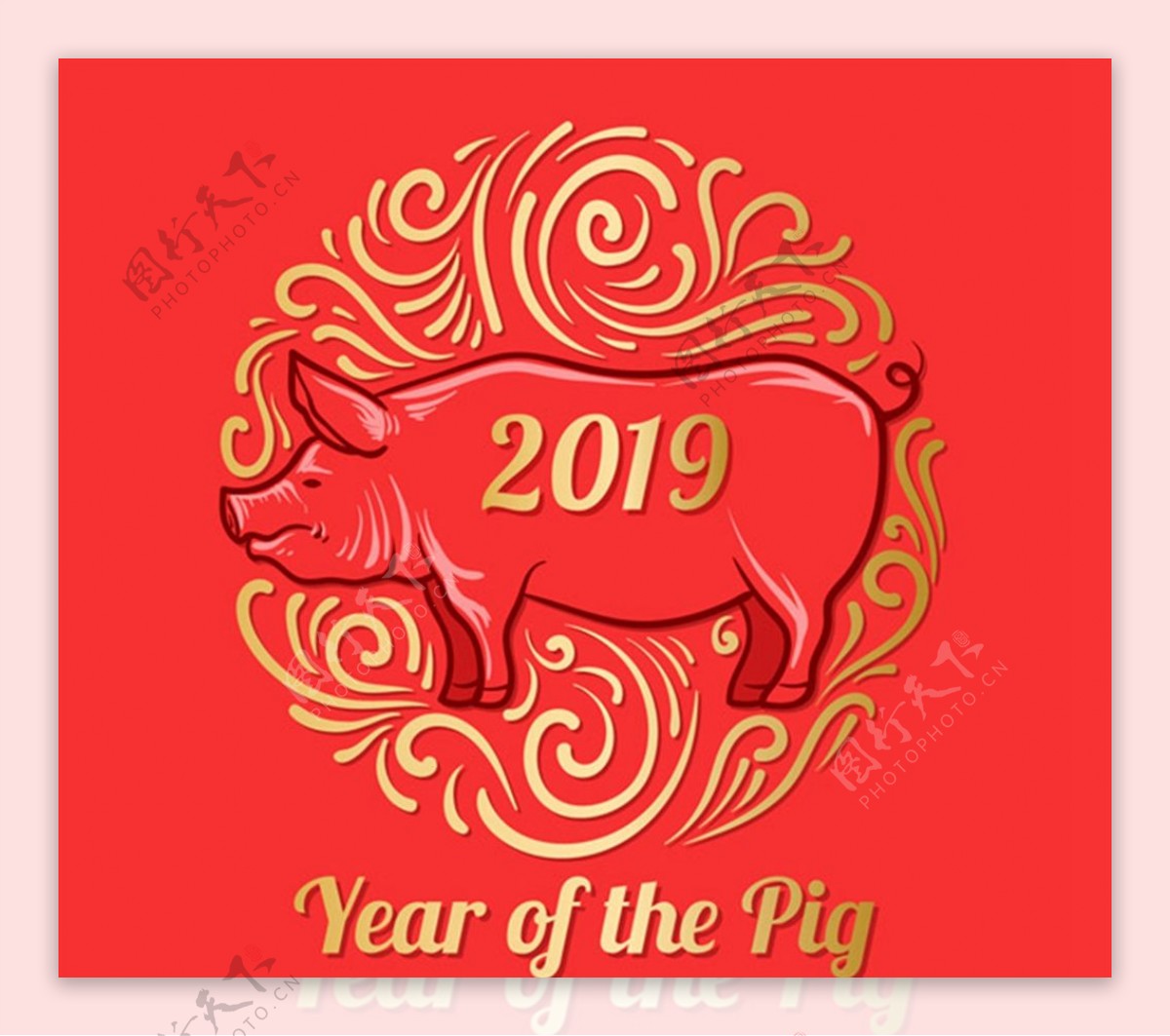 新年装饰猪元素图片
