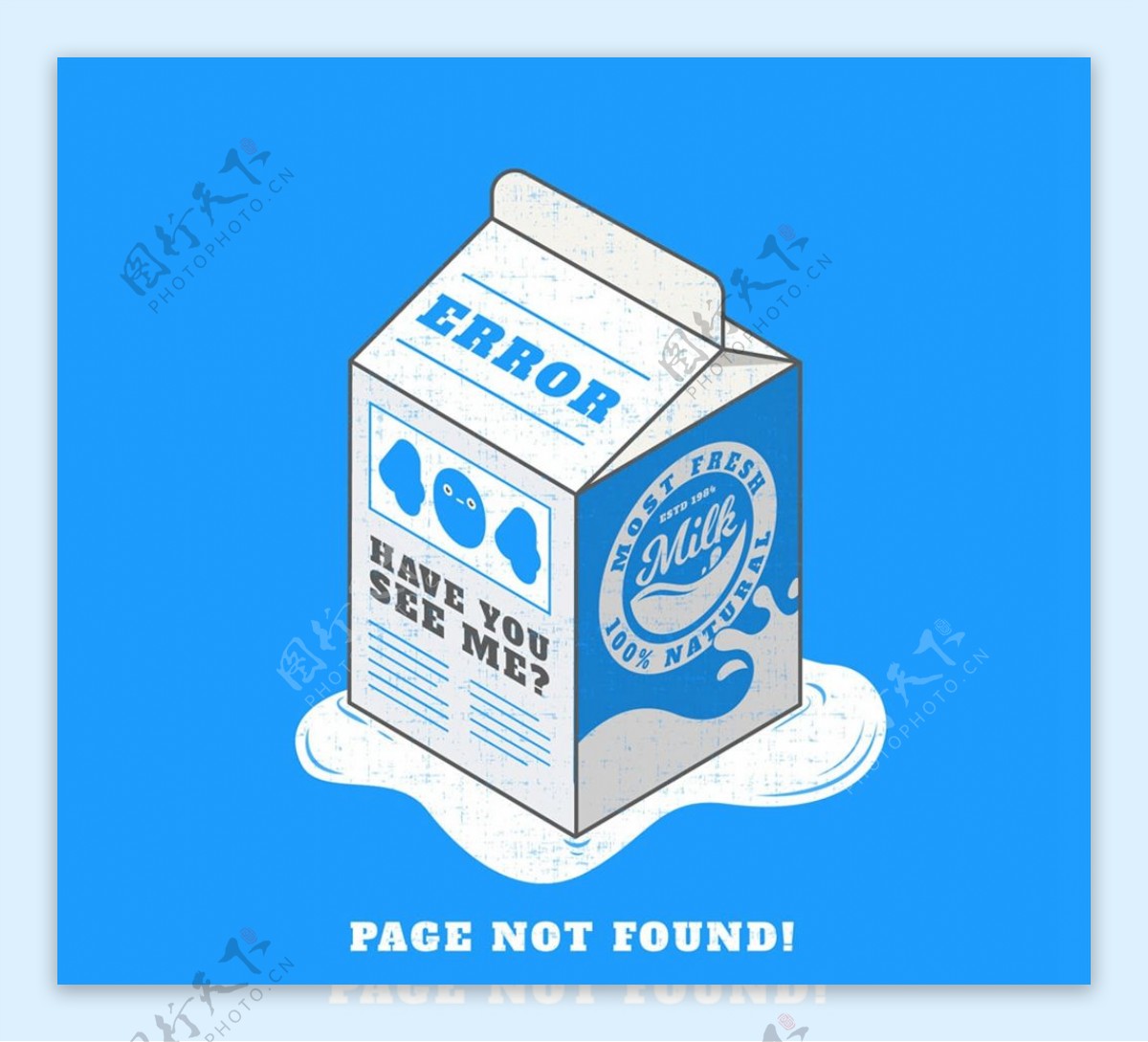 盒装牛奶错误页图片