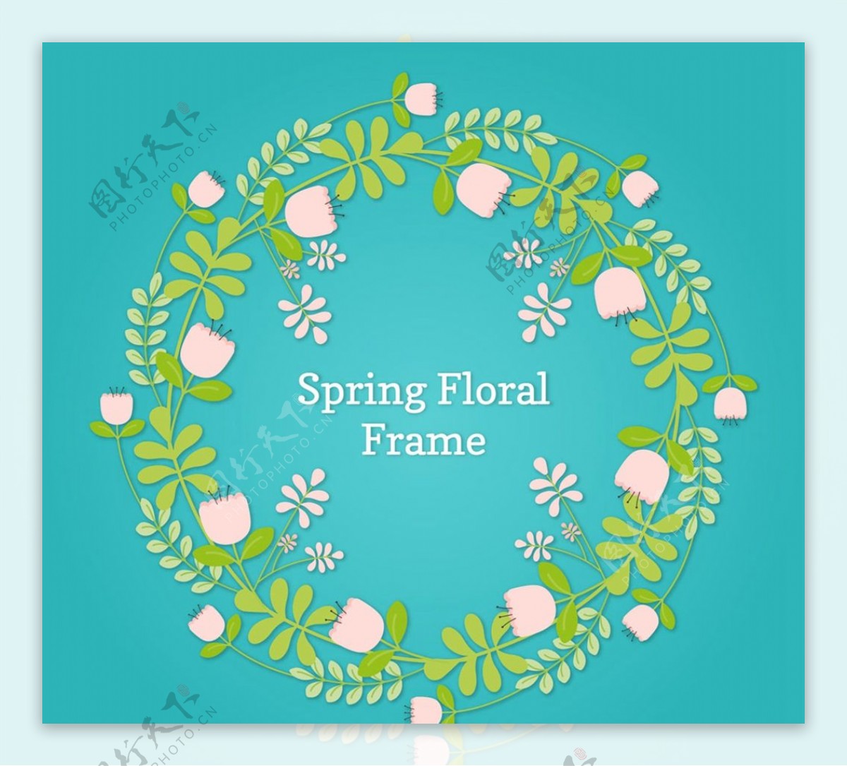 质感春季花环图片