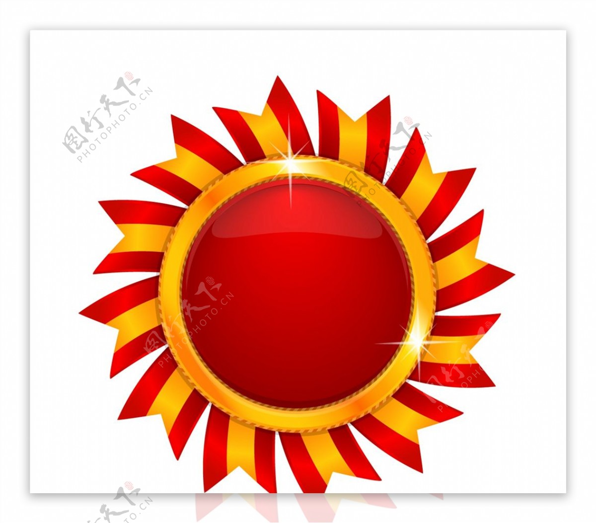 红太阳奖牌图片