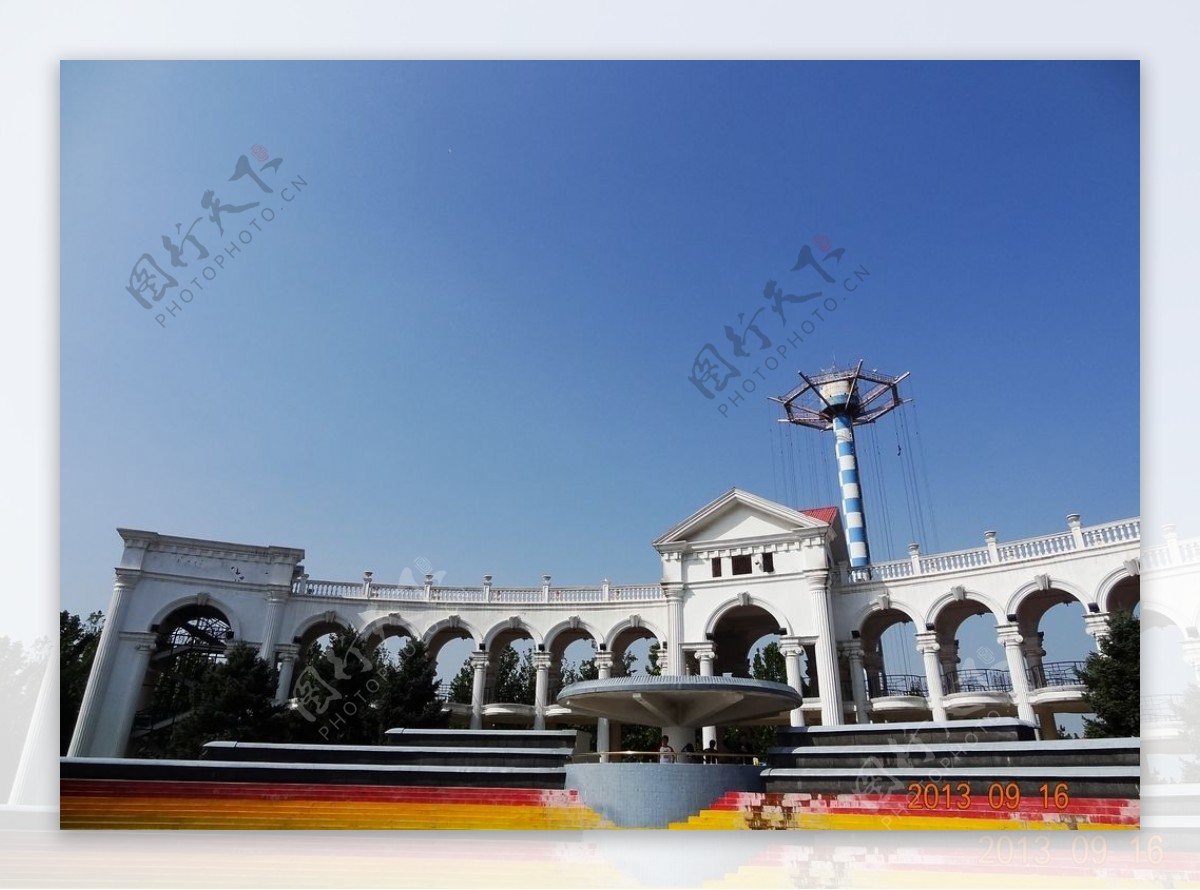 北京朝阳公园喷泉广场图片
