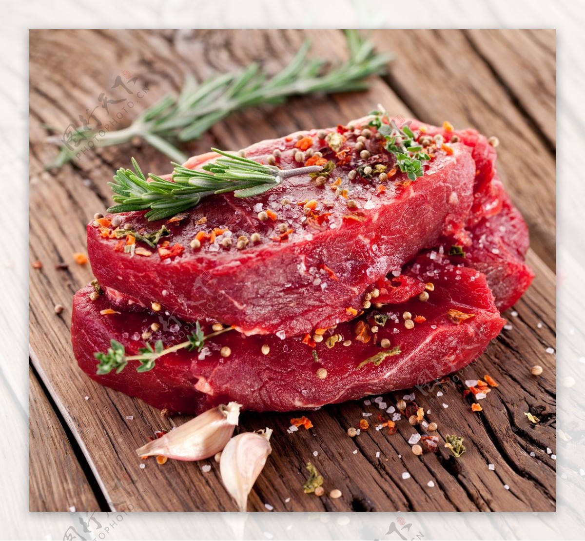 牛肉美食食材背景海报素材图片