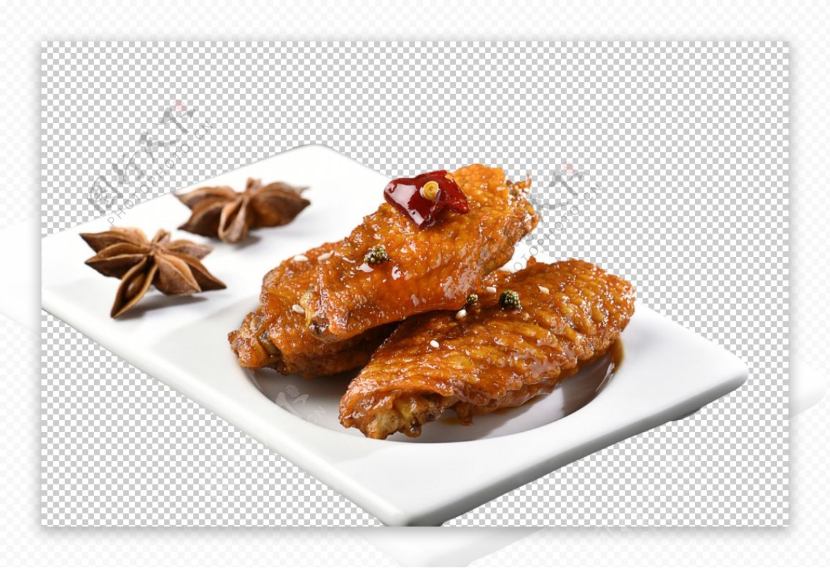 烤鸡翅美食食材海报素材图片