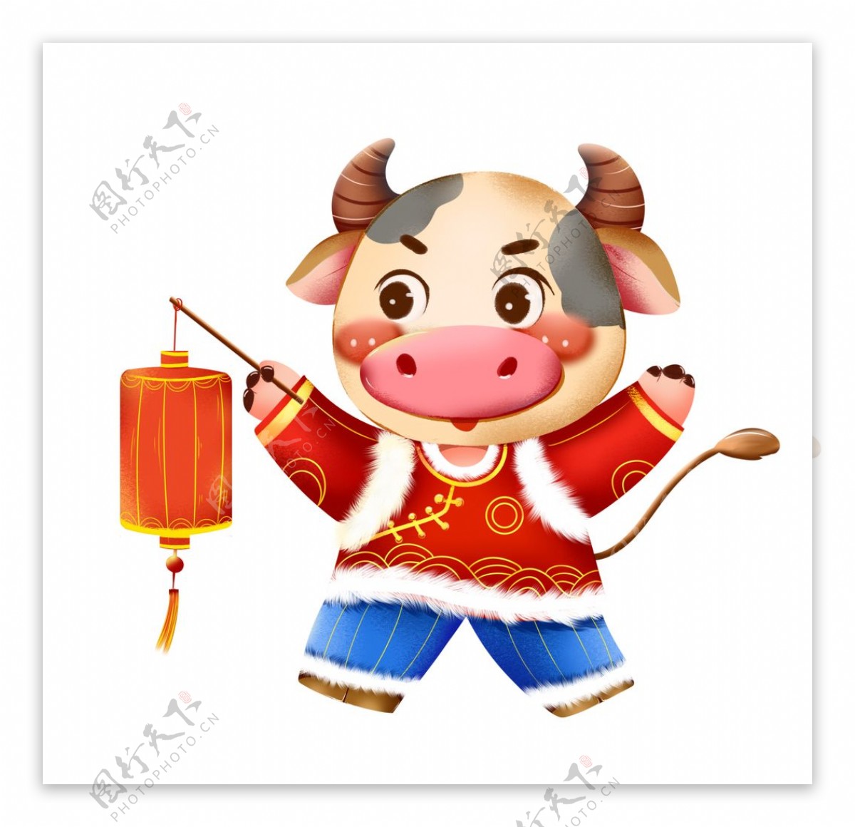春节动漫牛形象图片
