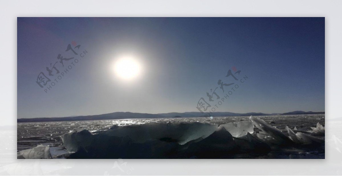 冰川日落风光图片