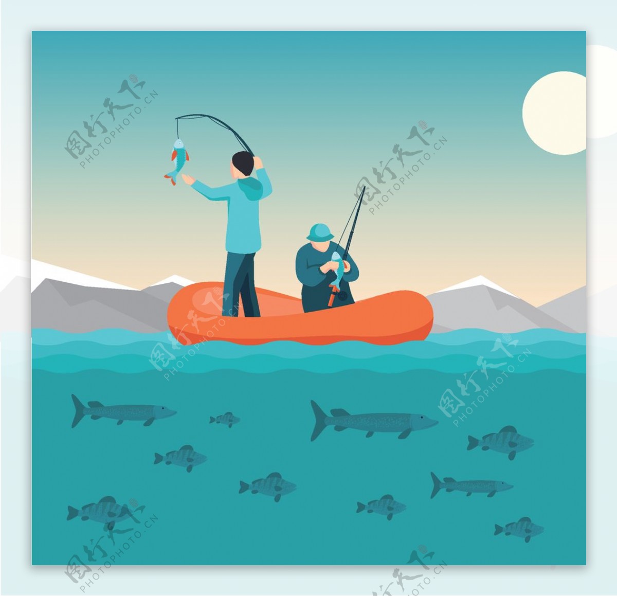 钓鱼图片