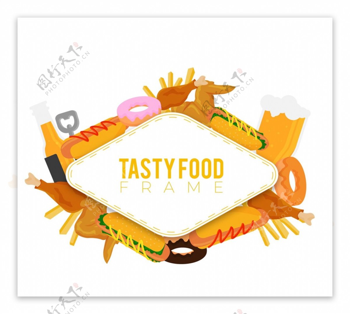 美味食物框架图片