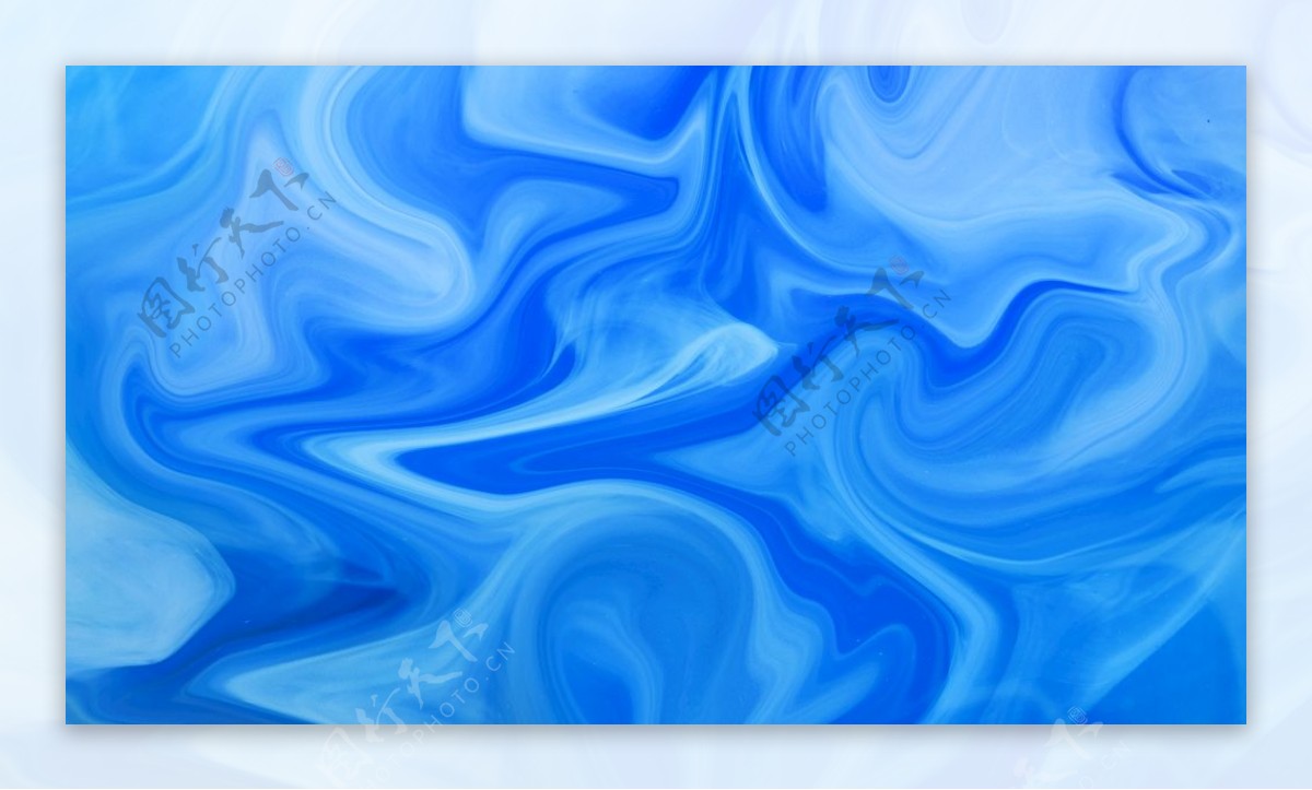 蓝色波浪水纹水墨纹理图片