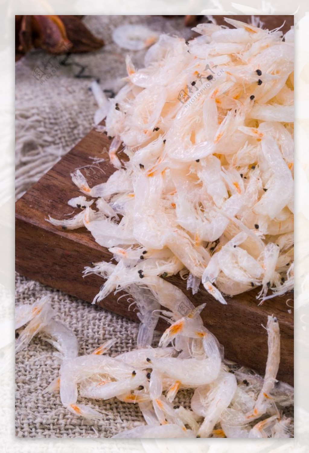 小米虾美食食材背景海报素材图片