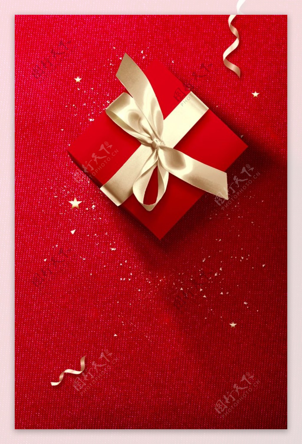 红色礼盒礼物背景海报素材图片
