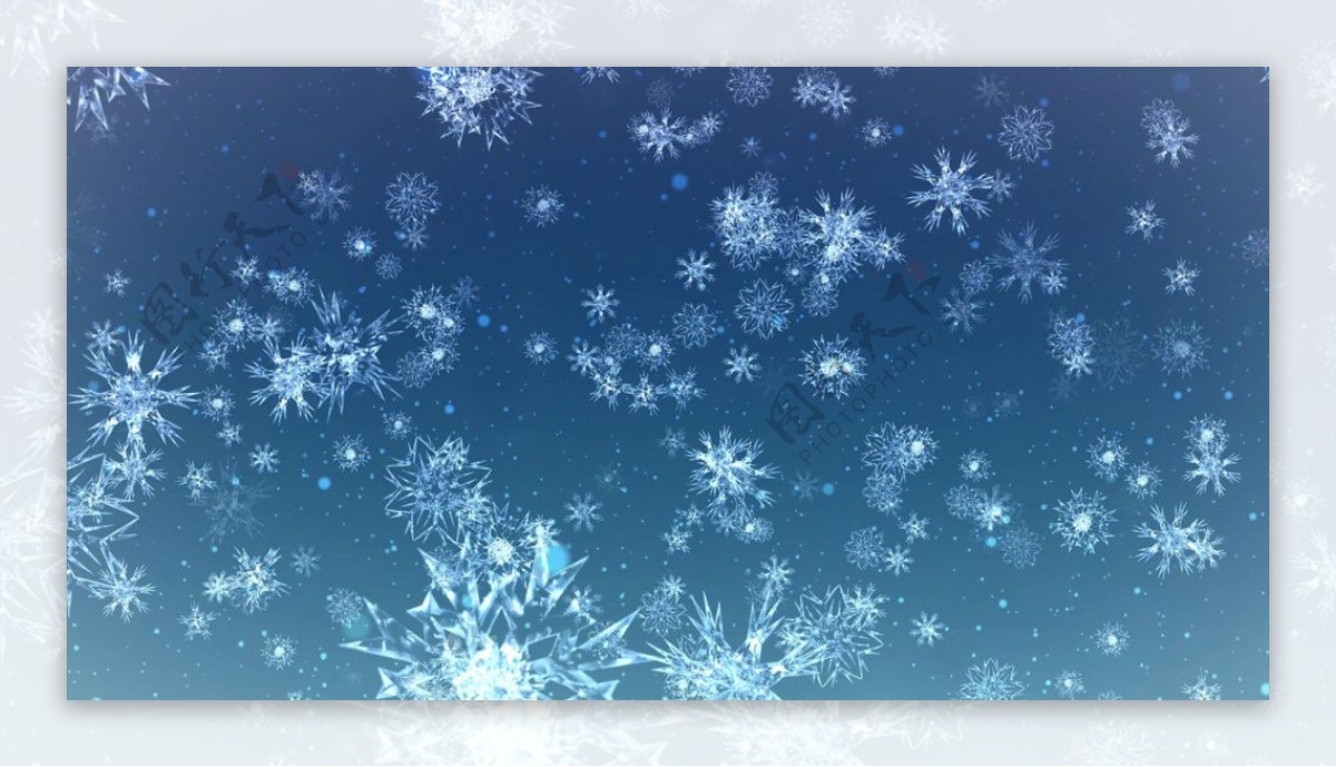 雪花晶体圣诞节背景图片