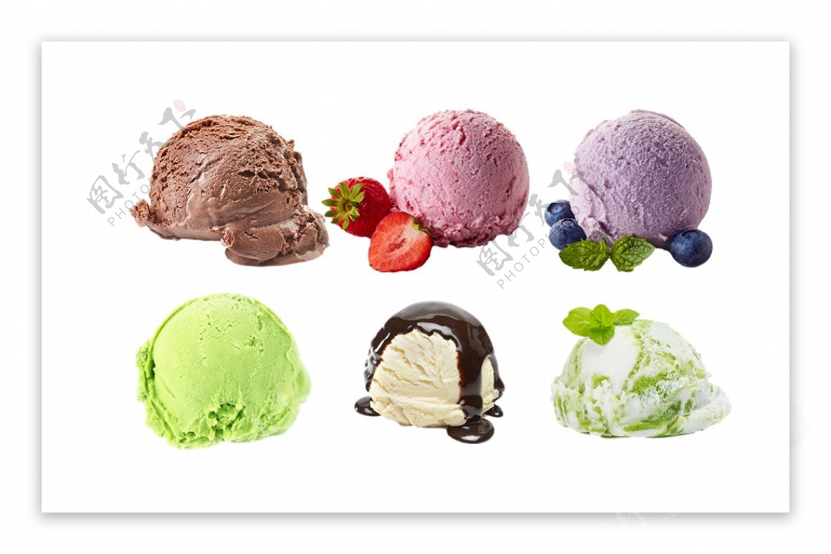 冰淇淋雪糕球素材图片