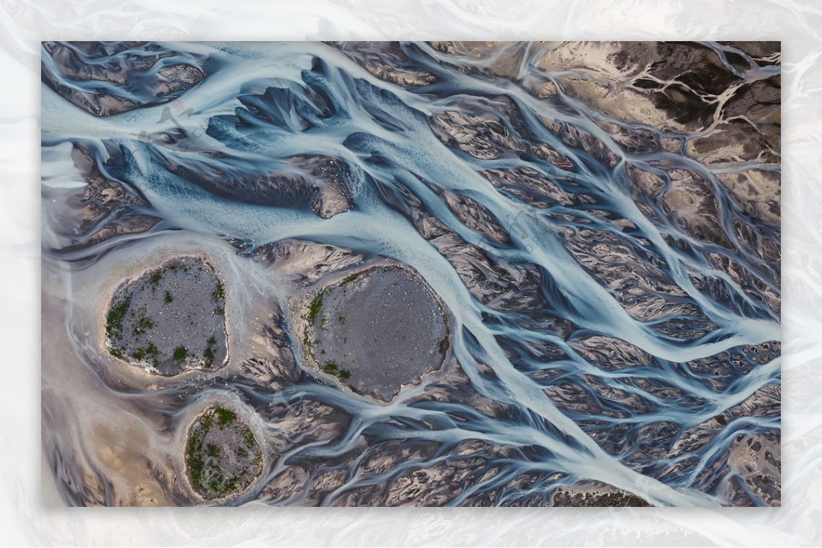 山川河流地质纹理蓝色背景质感图片