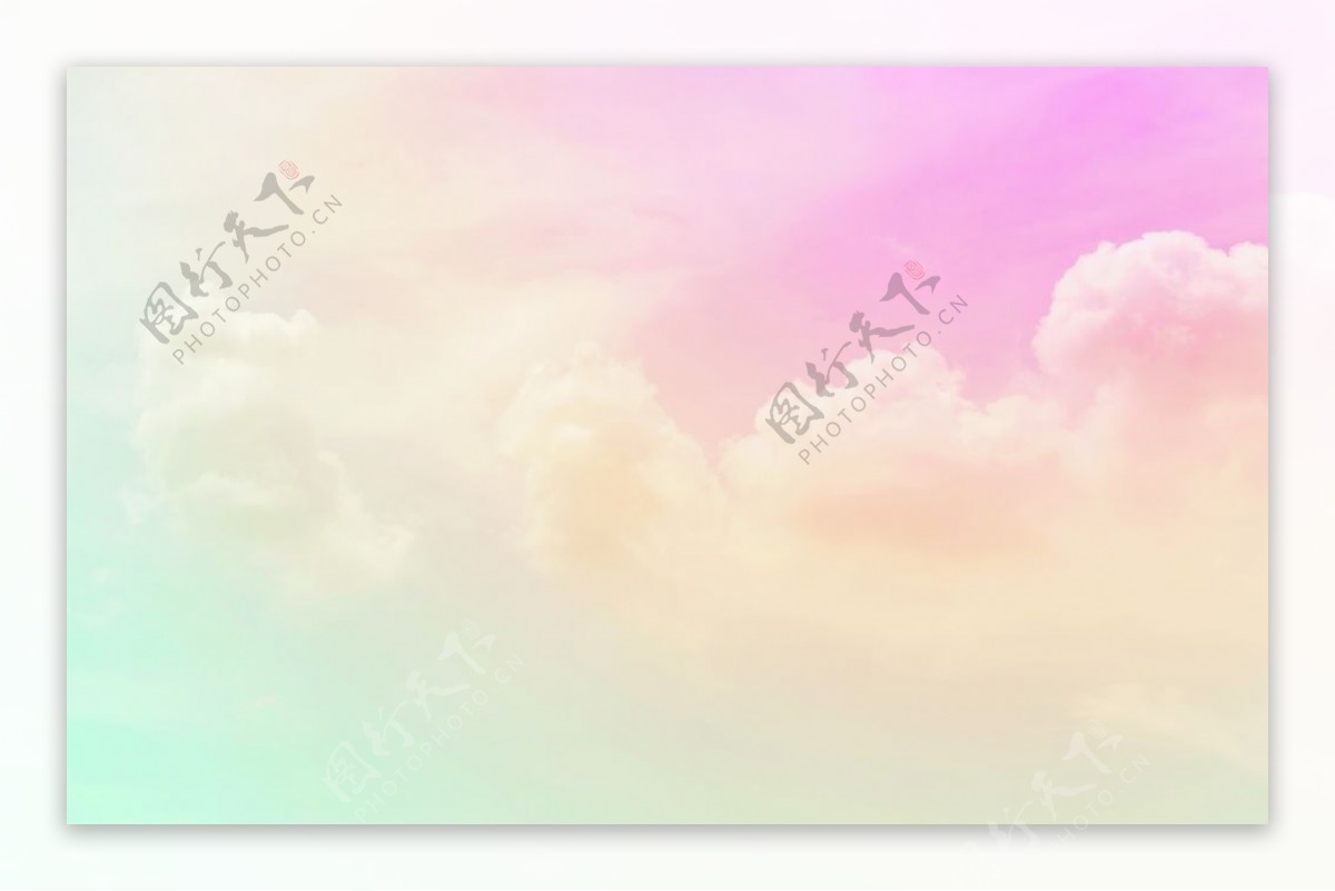 彩色的云绚丽的天空装饰背景画图片