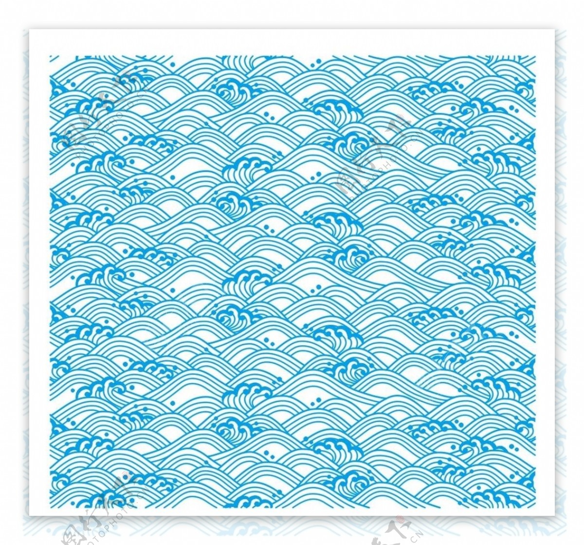 波浪海浪手绘底纹花纹图片