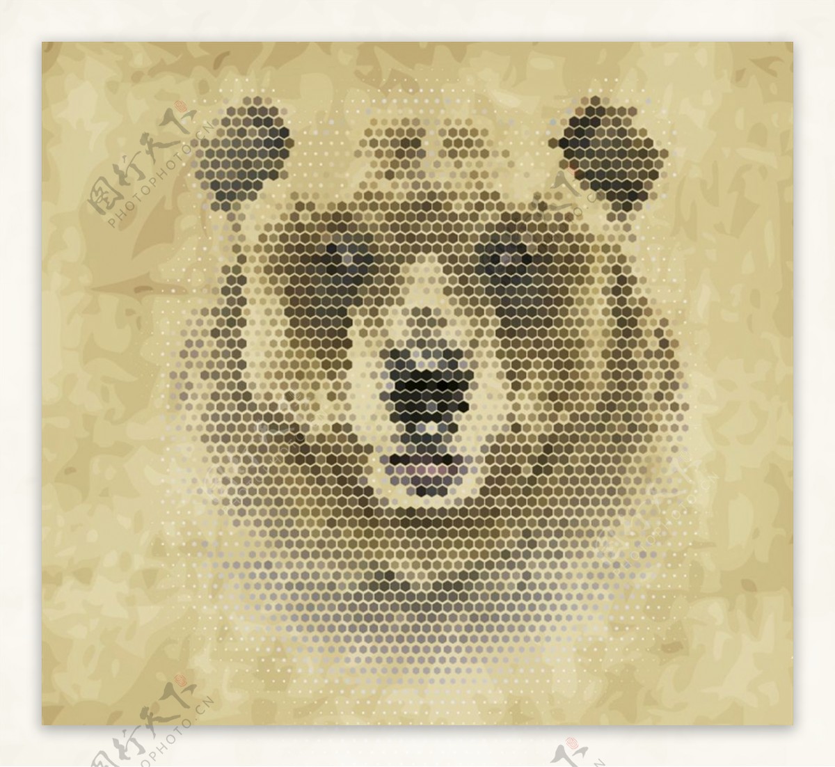 棕熊像素头像图片