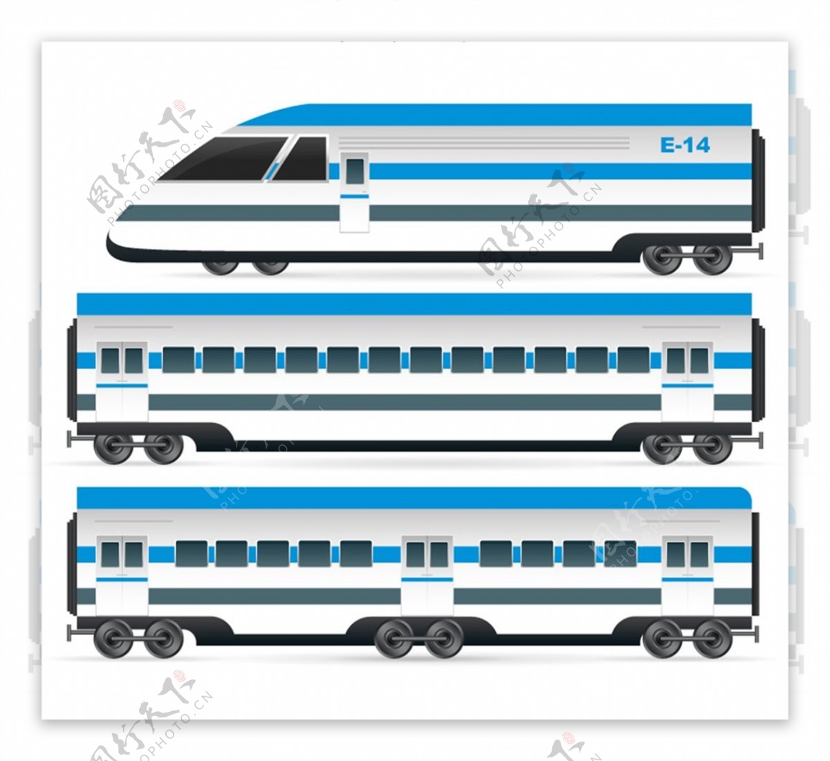火车车头和车厢图片