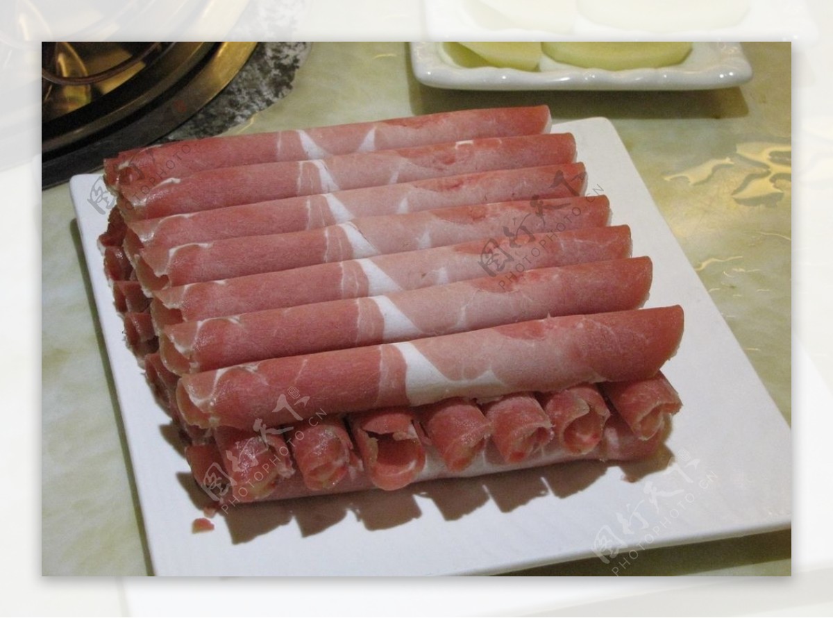 火锅新鲜羊肉卷图片