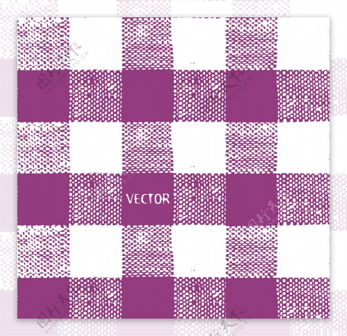 紫色格子布纹背景图片